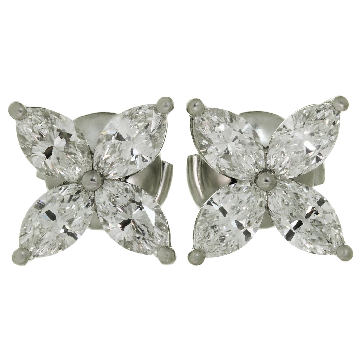 Tiffany & Co. Victoria Diamond Platinum Large Earrings