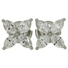 Tiffany & Co. Grandes boucles d'oreilles Victoria Diamond en platine