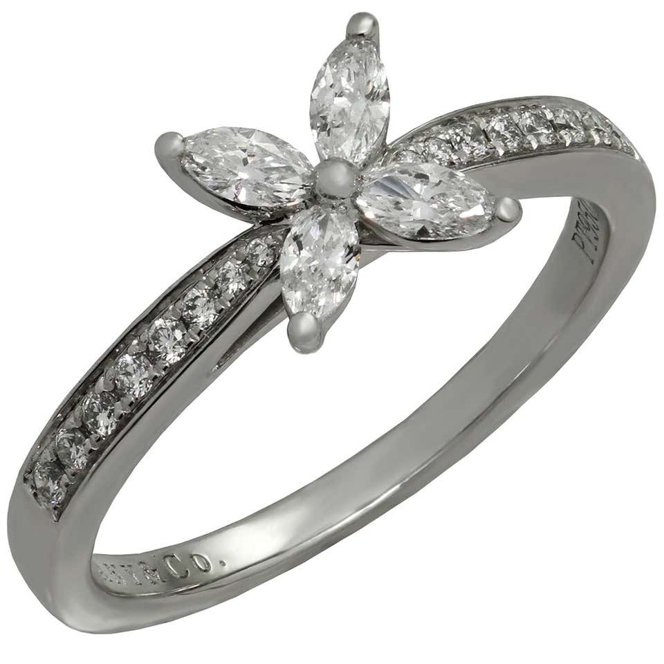 Tiffany and Co. Victoria Diamond Platinum Ring at 1stDibs
