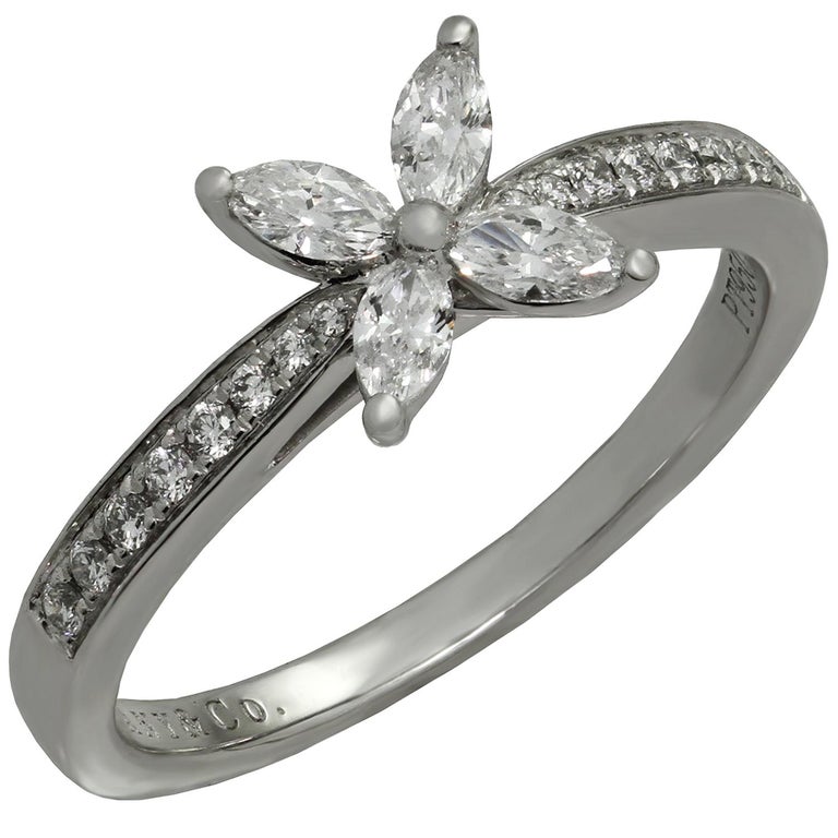 Tiffany and Co. Victoria Diamond Platinum Ring at 1stDibs