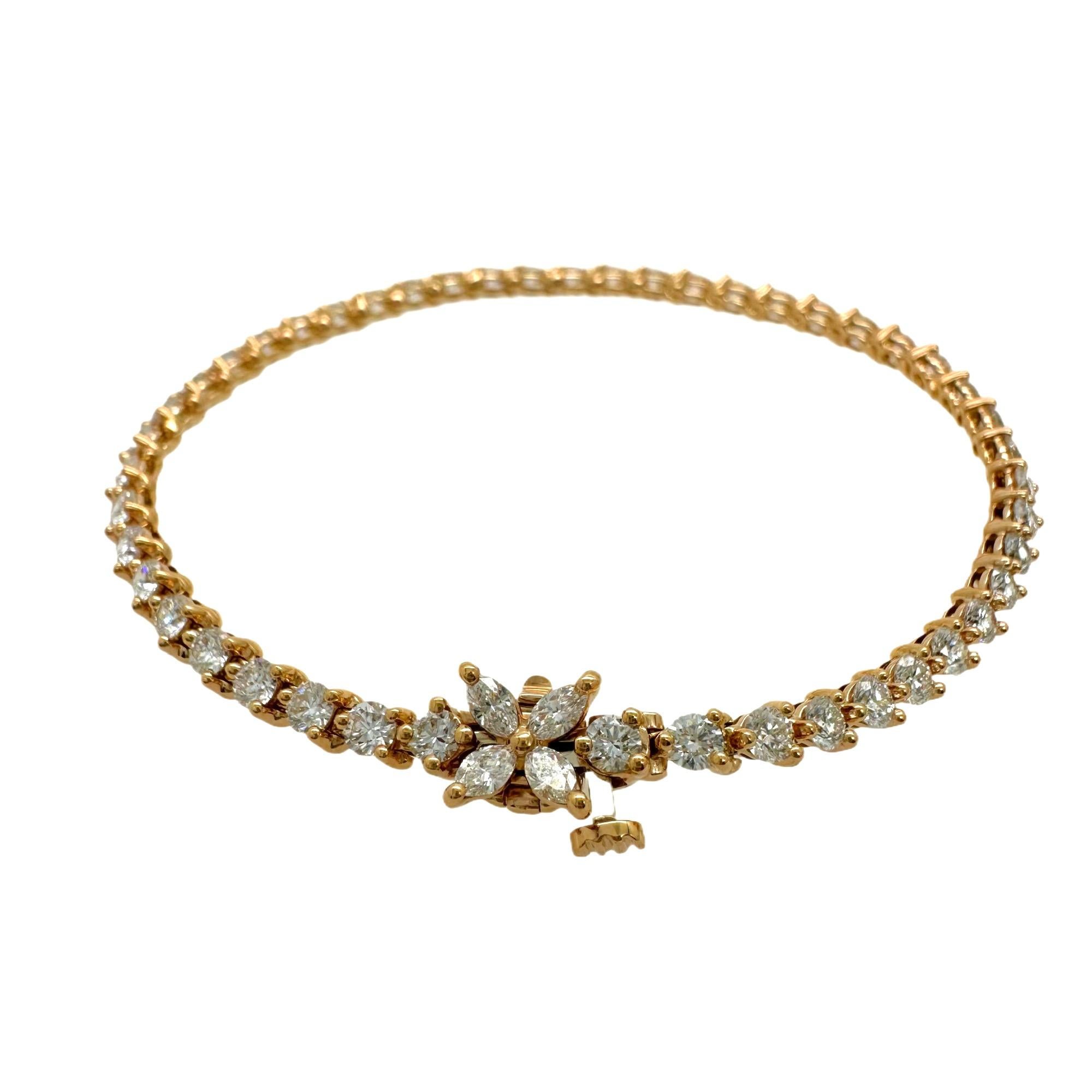Tiffany & Co. Victoria Diamond Tennis Bracelet 2.85 TCW 18k Rose Gold 5