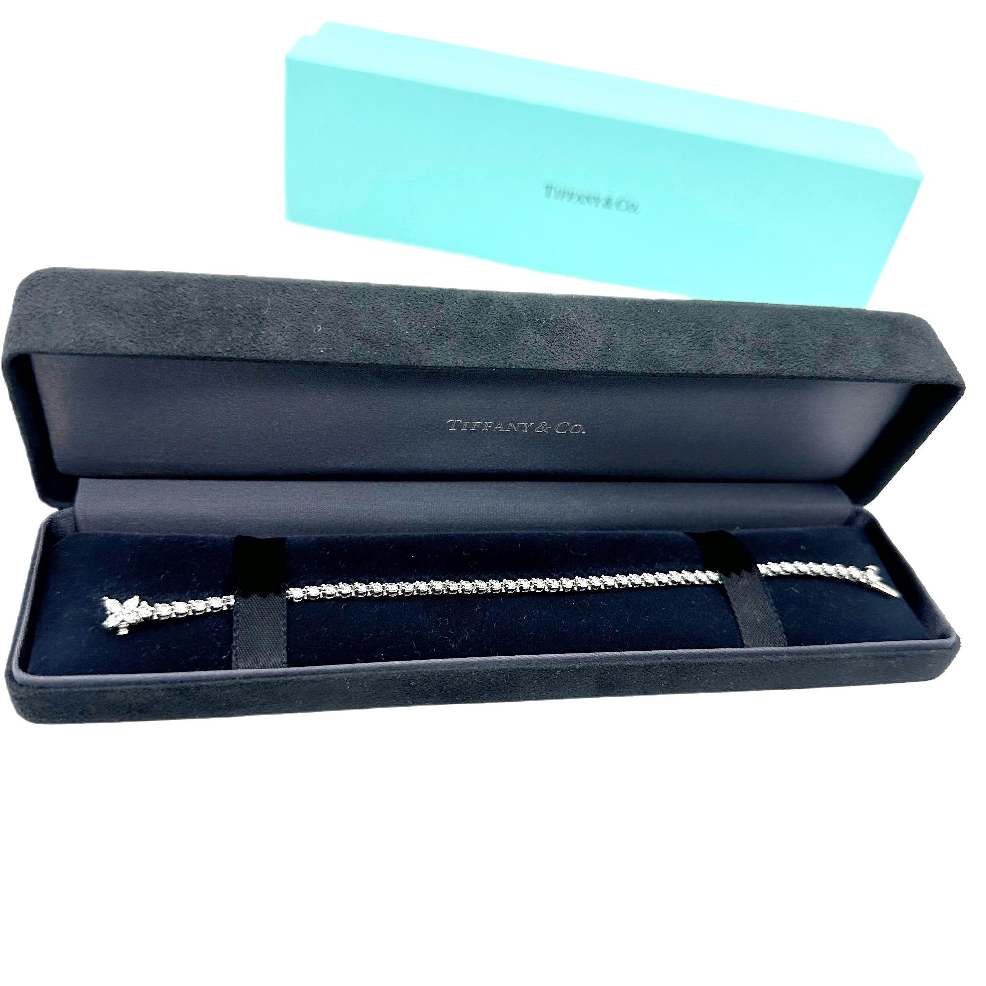 Tiffany & Co. Victoria Diamond Tennis Bracelet 3.08 tcw in Platinum For Sale 2