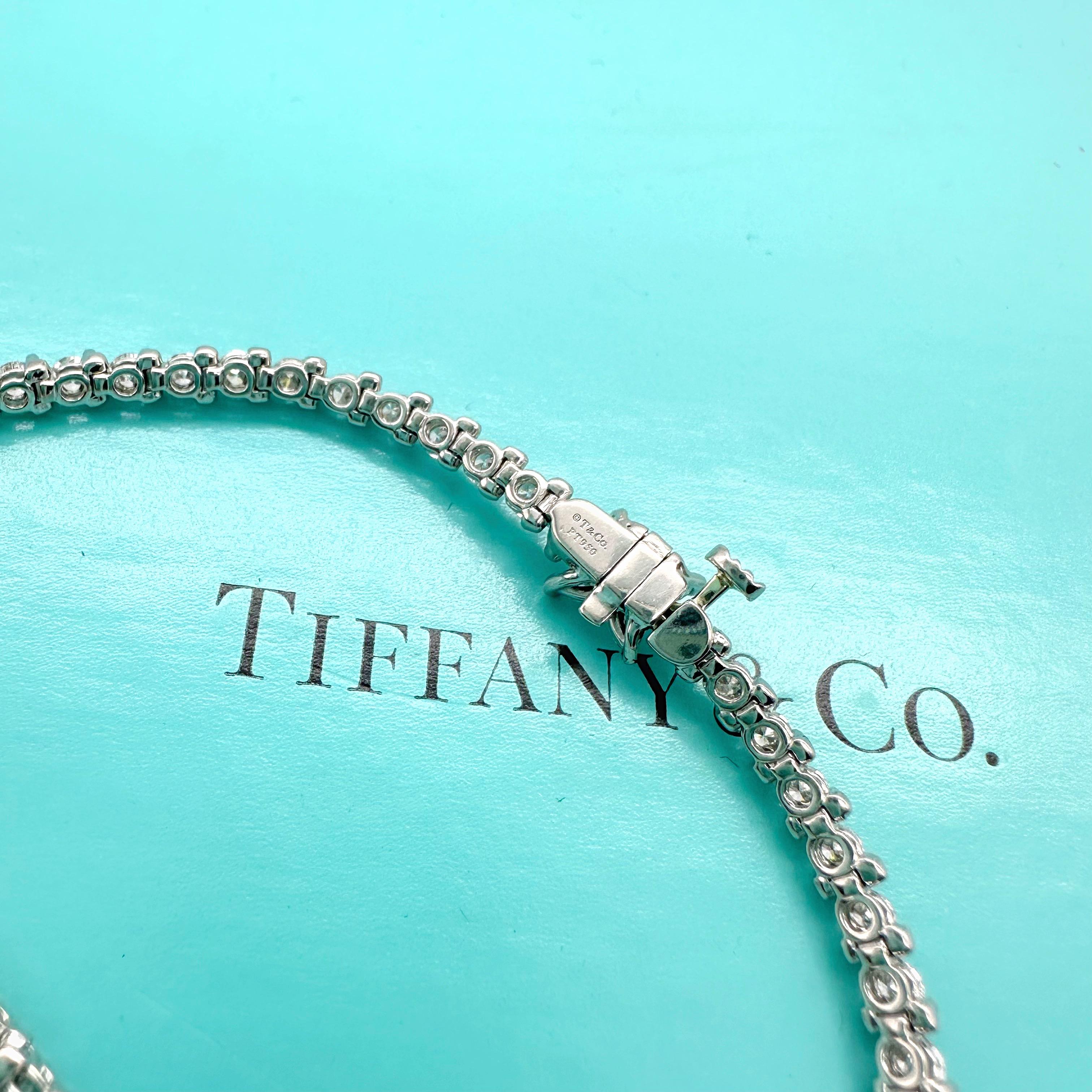 Tiffany & Co. Victoria Diamond Tennis Bracelet 3.08 tcw in Platinum For Sale 7