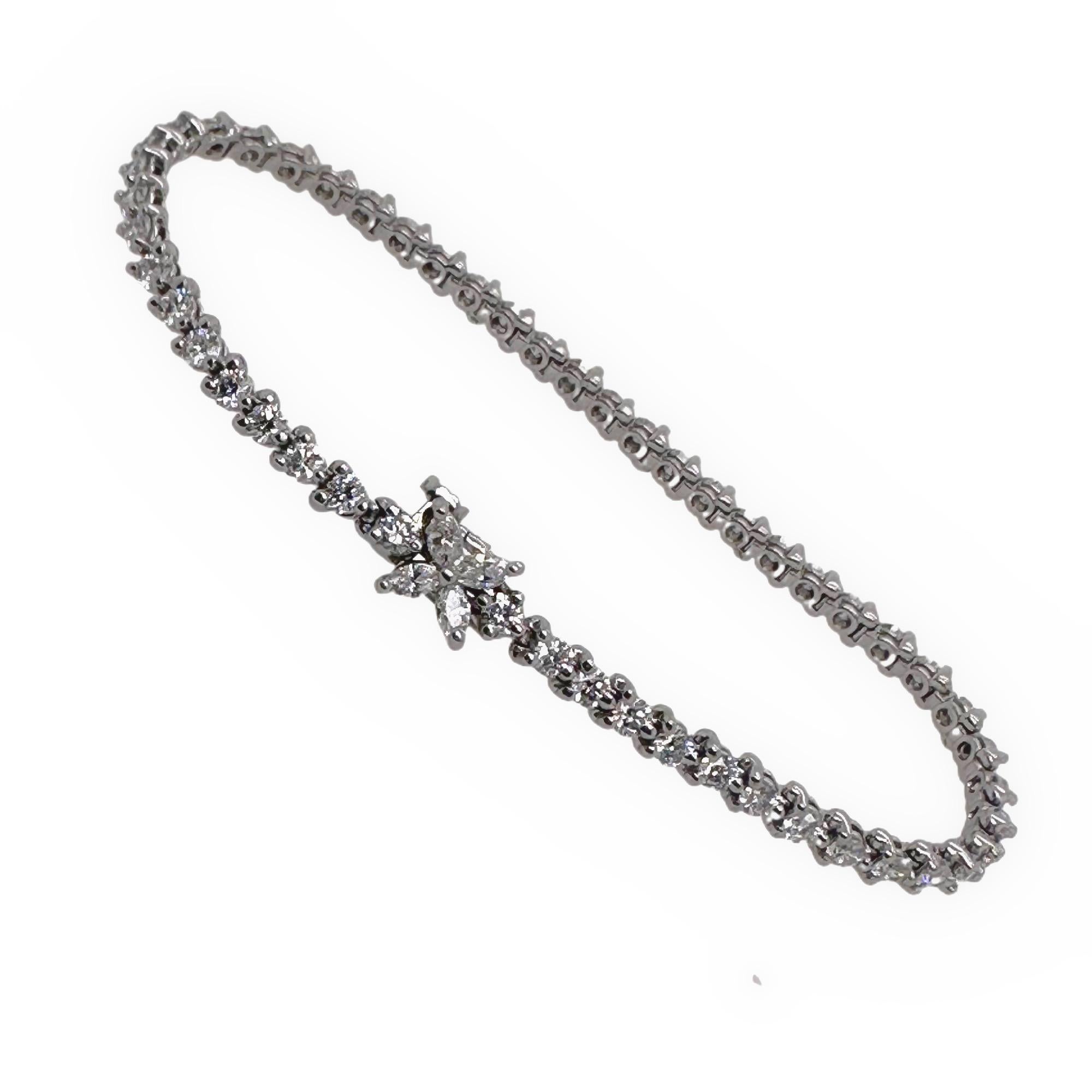 Tiffany & Co Victoria Diamant-Tennisarmbänder aus Platin 3,08 tcw 6