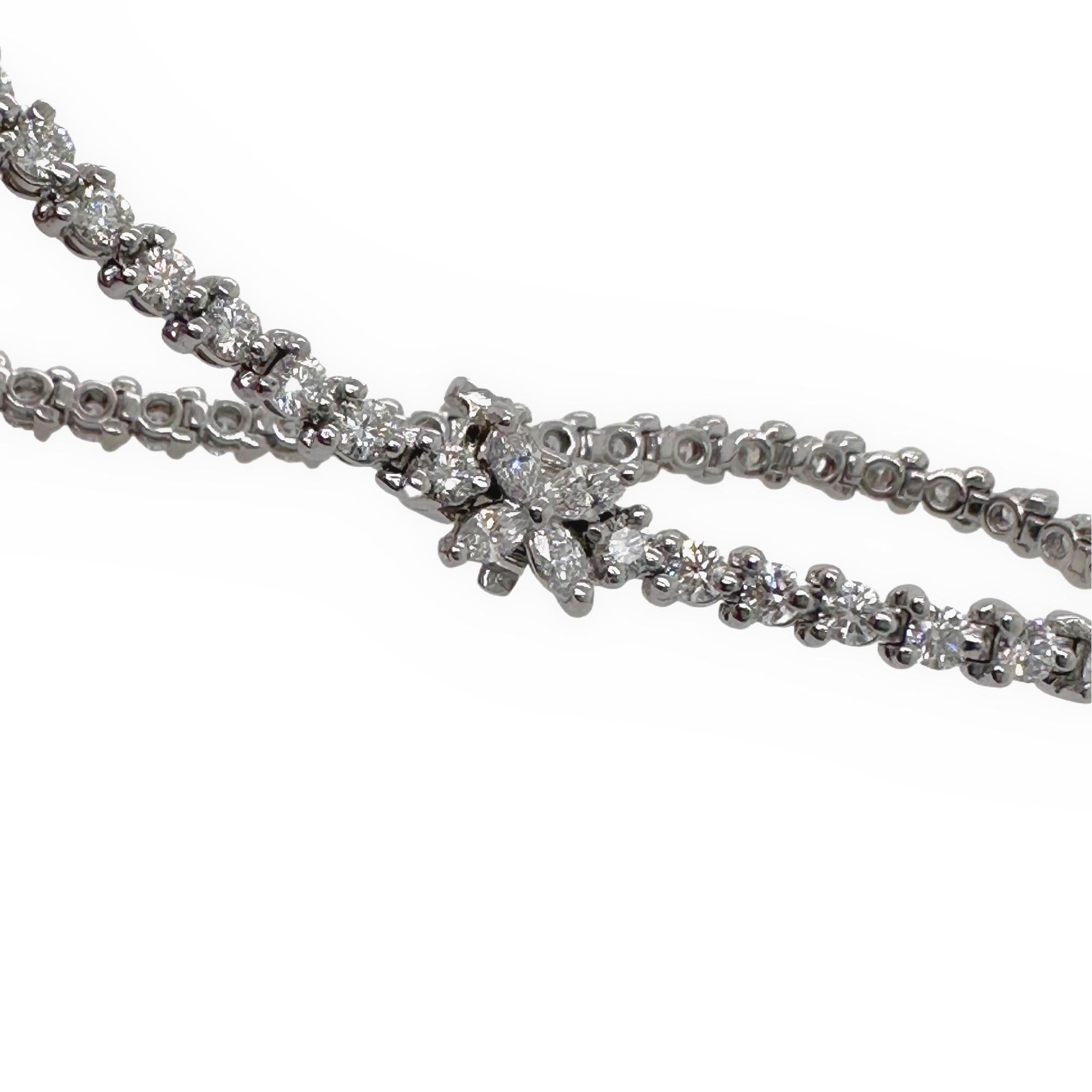 Tiffany & Co Victoria Diamant-Tennisarmbänder aus Platin 3,08 tcw 7
