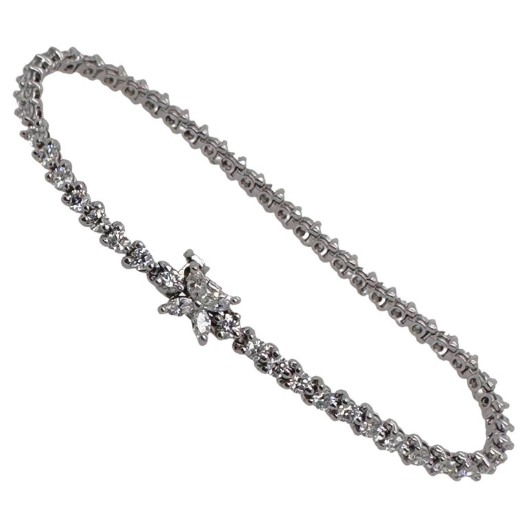 Tiffany and Co. Bracelets tennis Victoria en platine et diamants, 3,08  carats poids total En vente sur 1stDibs