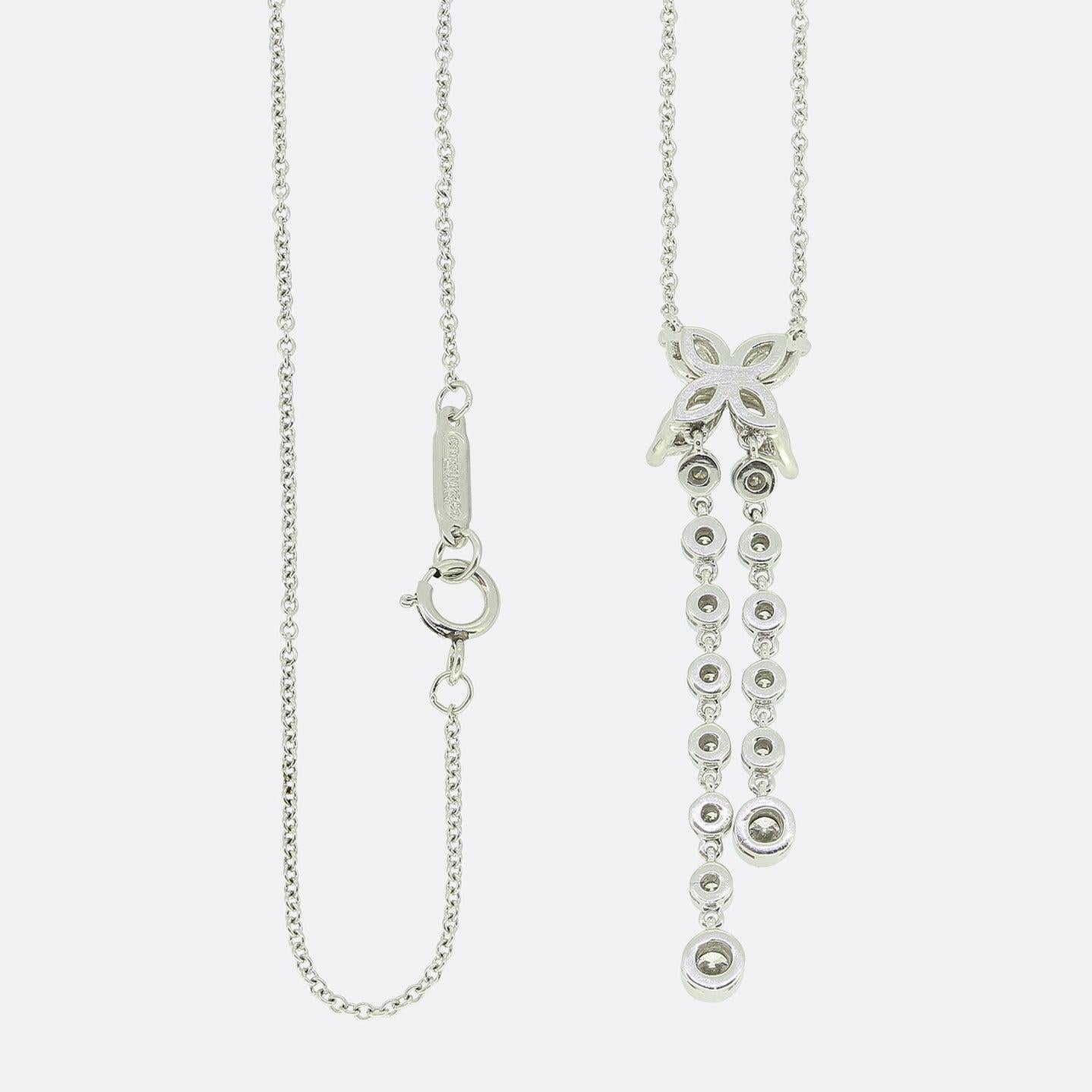 Marquise Cut Tiffany & Co. Victoria Double-Drop Diamond Necklace