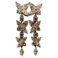 Tiffany Co Victoria Drop earrings mixed cluster