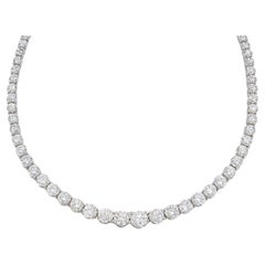 Tiffany & Co. Victoria Graduated Line Diamond Necklace  Platinum, 10.39 Carats