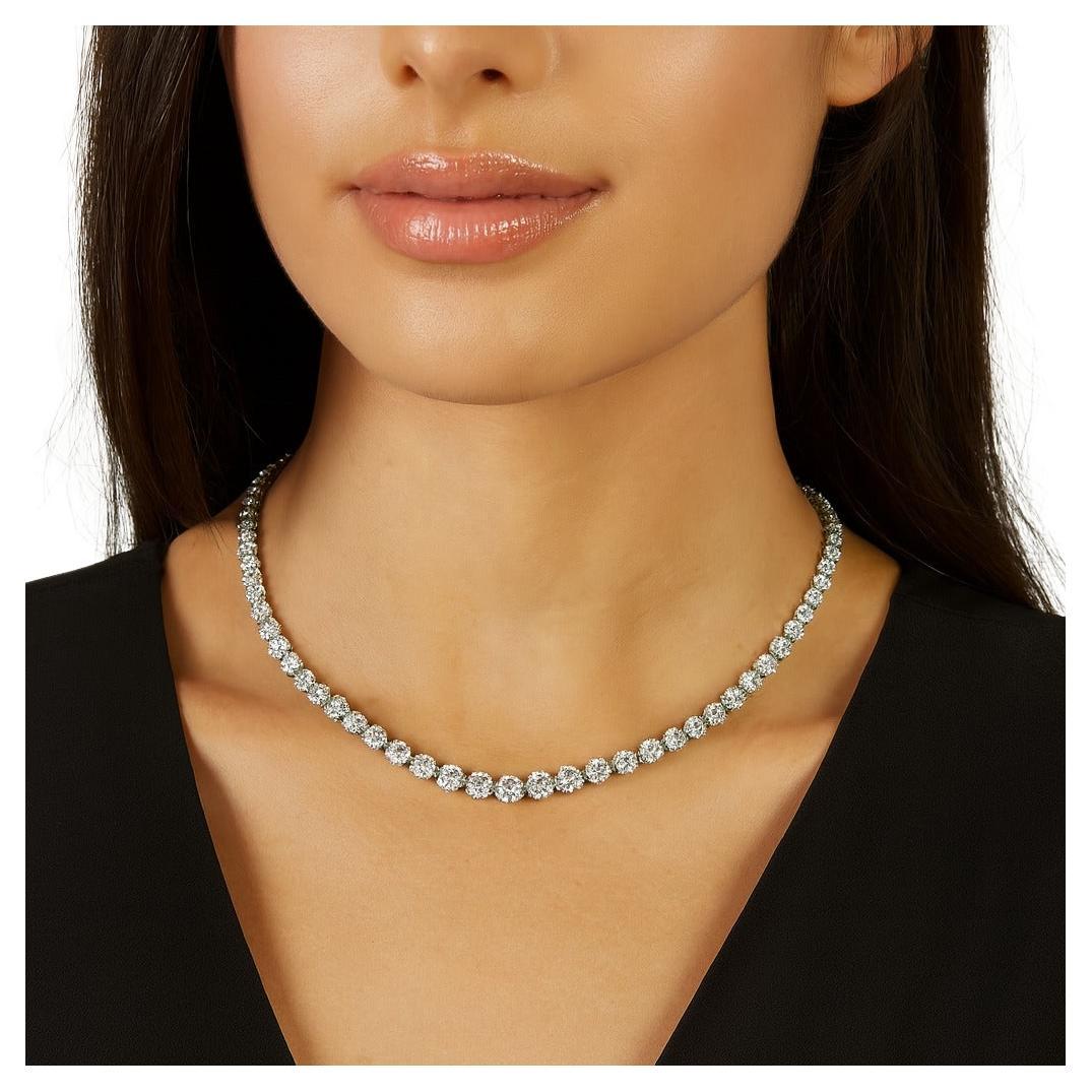 Tiffany & Co. Collana Victoria con diamanti a linee graduate  Platino, 10,39 carati in vendita