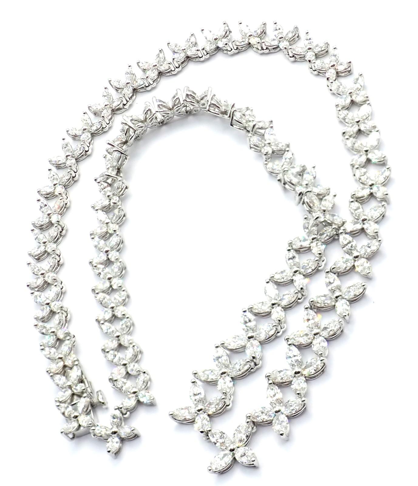 da uomo o donna Tiffany & Co. Collana in platino con diamanti a forma di marque graduata Victoria Co. in vendita