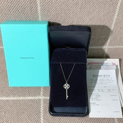 Tiffany & Co. Victoria Key Platinum Diamond Pendant Necklace, Medium