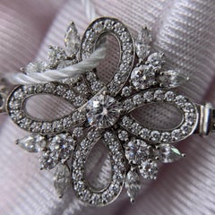 Tiffany & Co. Victoria Large Diamond Key Pendant Necklace 18k White Gold