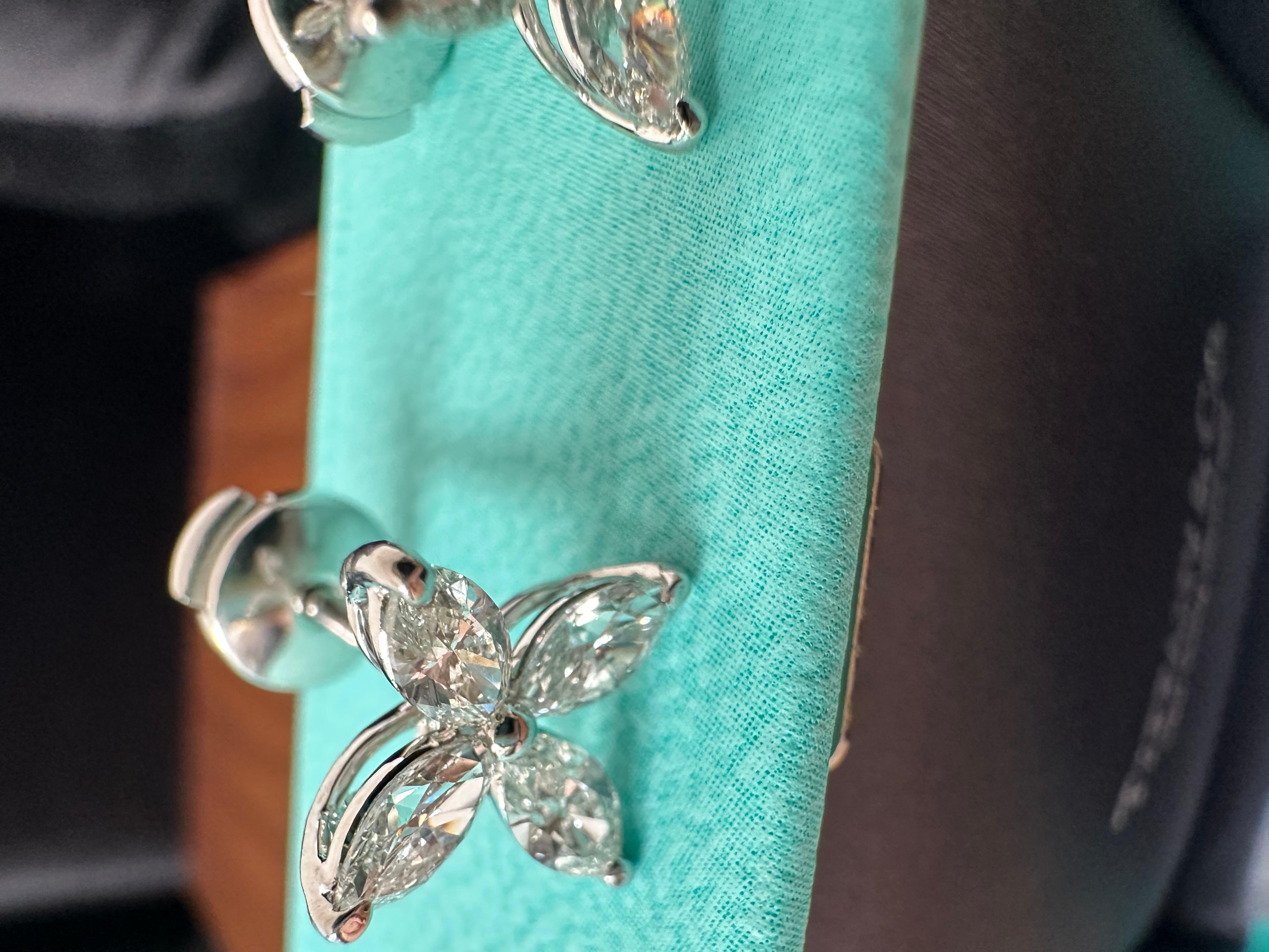 Tiffany & Co. Orecchini grandi Victoria 1,62 ct platino in vendita 4
