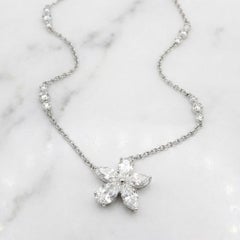 Tiffany & Co. Victoria Large Mixed Cluster Diamond Pendant Necklace in Platinum