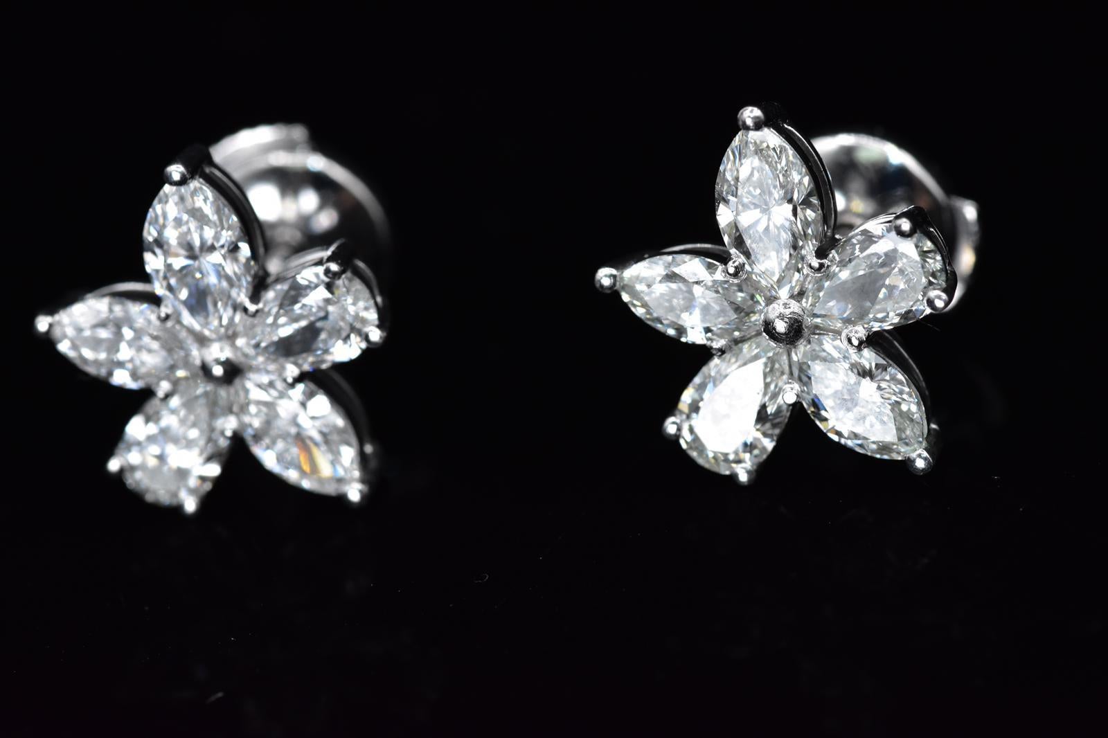 Tiffany Co Victoria Large Mixed Cluster Earrings  5
