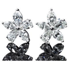 Tiffany Co Victoria Large Mixed Cluster Earrings