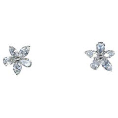 Tiffany Co Victoria Large Mixed Cluster Earrings