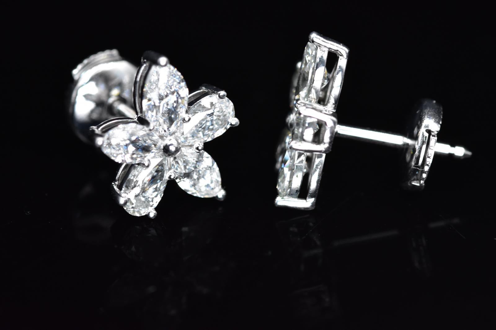 Tiffany Co Victoria Large Mixed Cluster Earrings 1