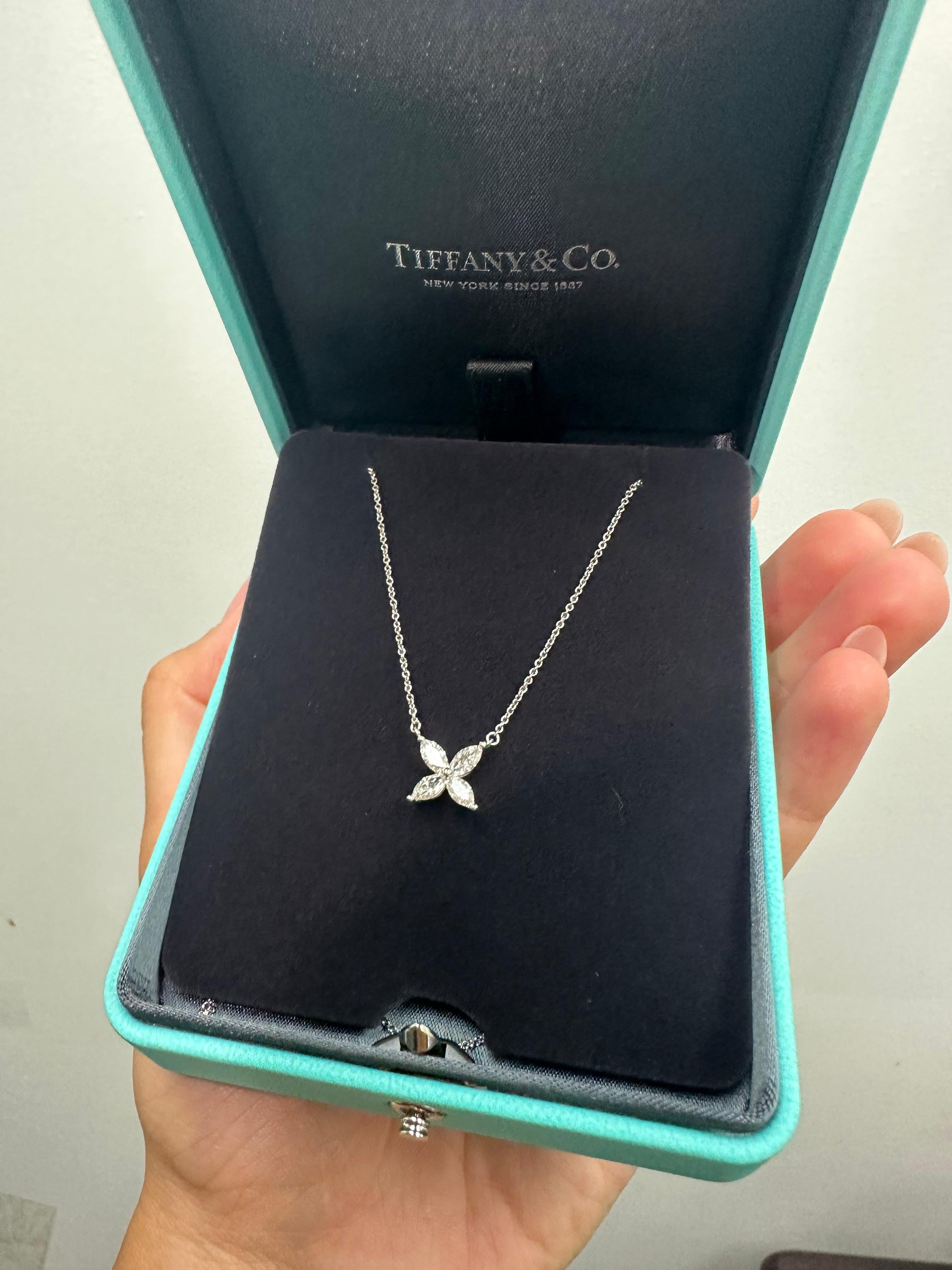 Women's or Men's Tiffany Co Victoria Large Necklace in Platinum For Sale