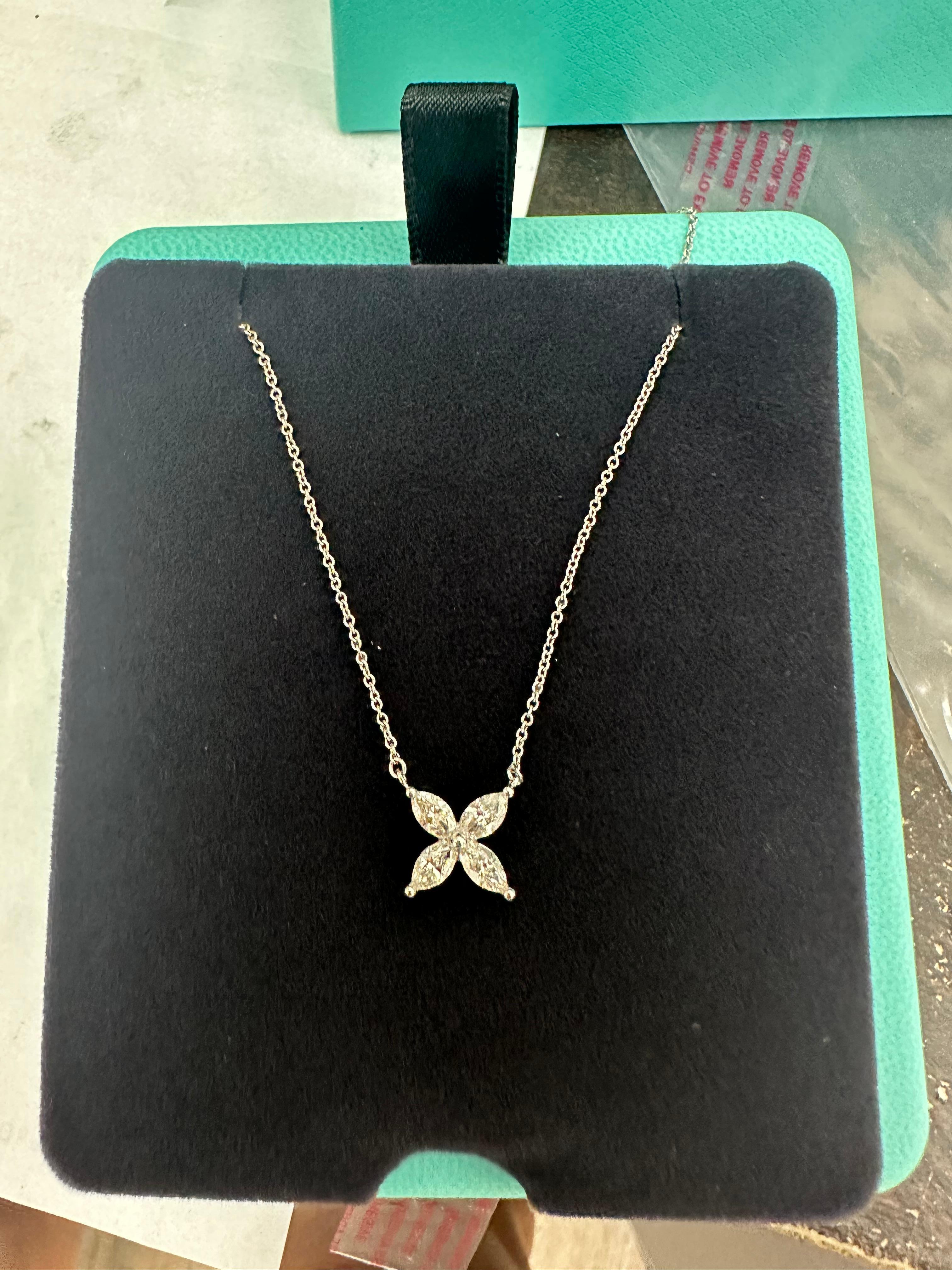 Tiffany Co Victoria Large Necklace in Platinum For Sale 4