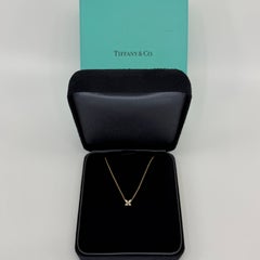 Tiffany & Co Victoria Marquise Diamond 18k Yellow Gold Flower Pendant Necklace