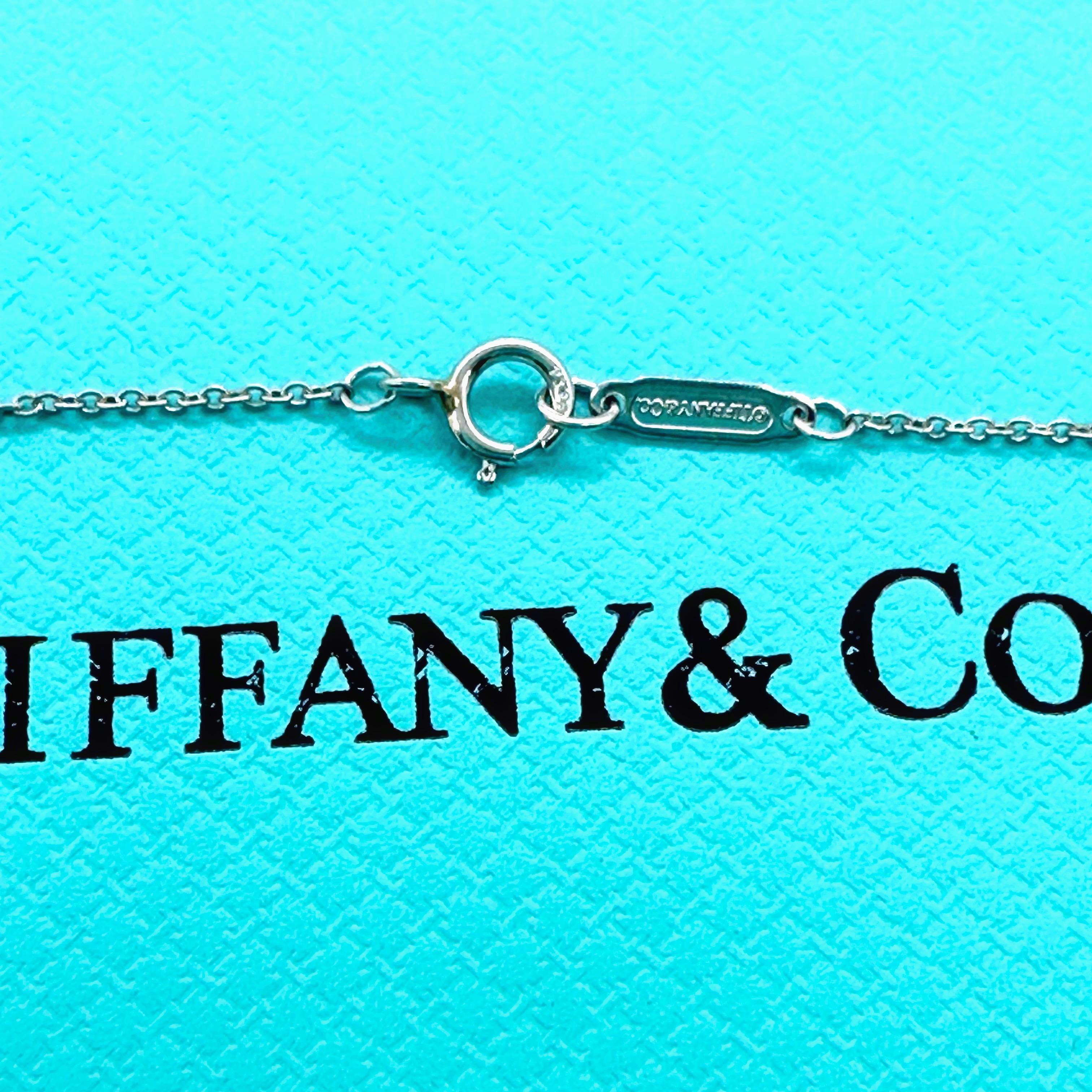 Tiffany & Co Victoria Marquise Diamond Pendant Necklace in Platinum Size Medium 9