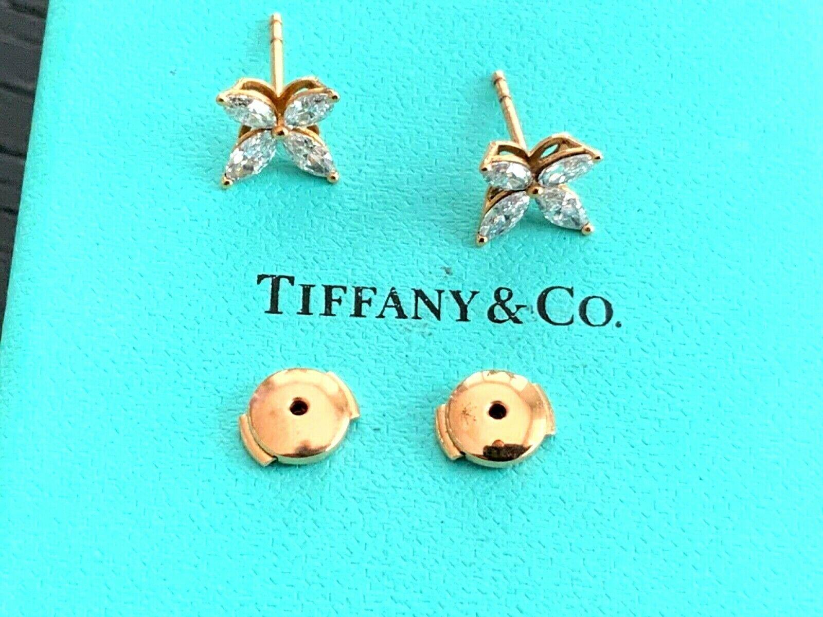 Tiffany & Co. Victoria Medium .92 Carat 18 Karat Gold and Diamond Earrings 2018 5