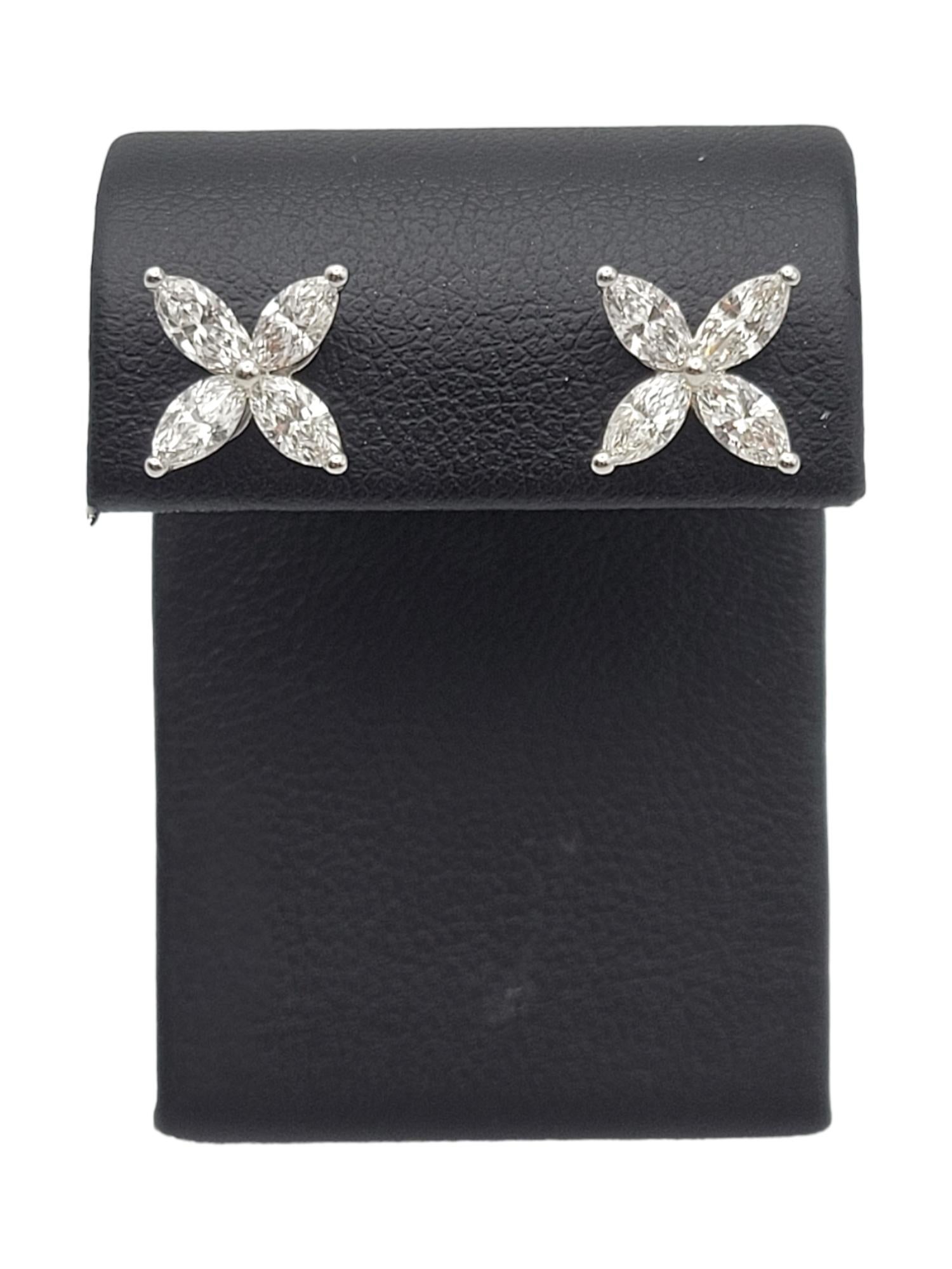 Tiffany & Co. Boucles d'oreilles Victoria Medium en platine avec diamants de 0,92 carats en vente 2