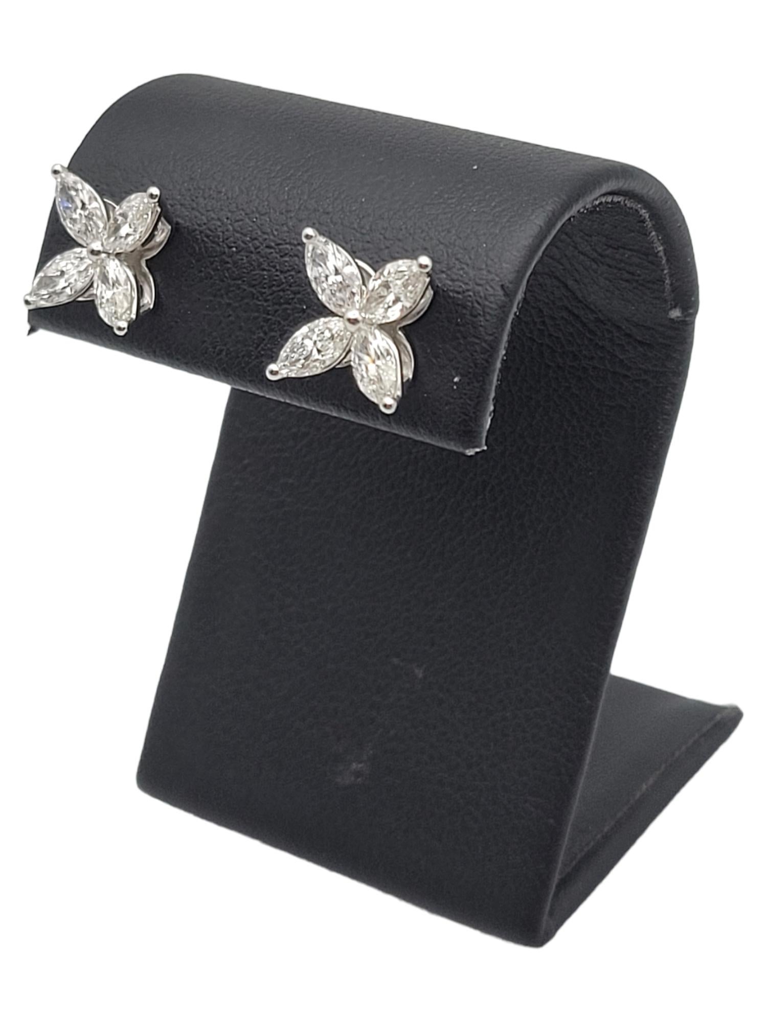 Tiffany & Co. Boucles d'oreilles Victoria Medium en platine avec diamants de 0,92 carats en vente 4