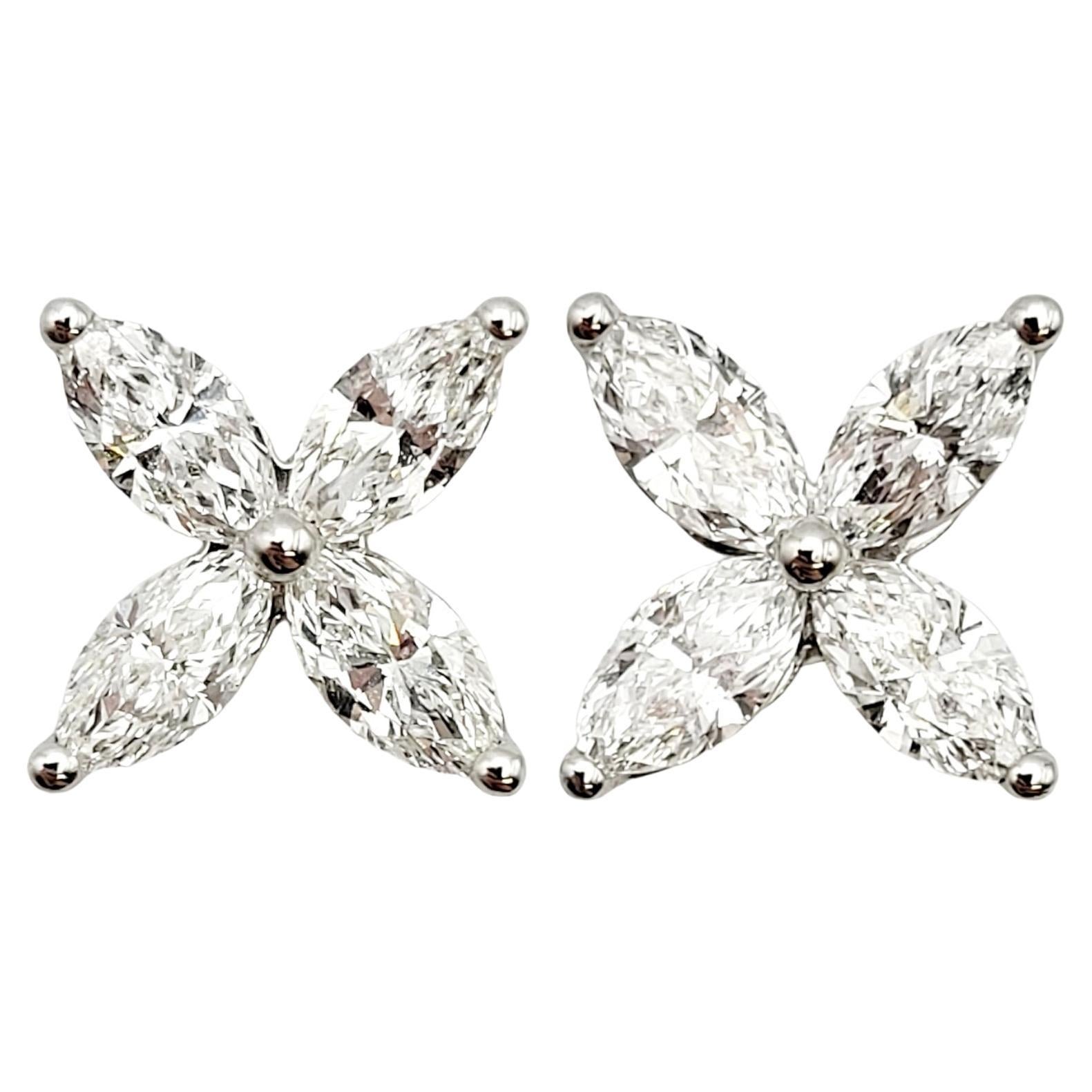 Tiffany & Co. Victoria Medium .92 Carats Diamond Stud Earrings in Platinum