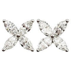 Tiffany & Co. Victoria Medium .92 Carats Diamond Stud Earrings in Platinum