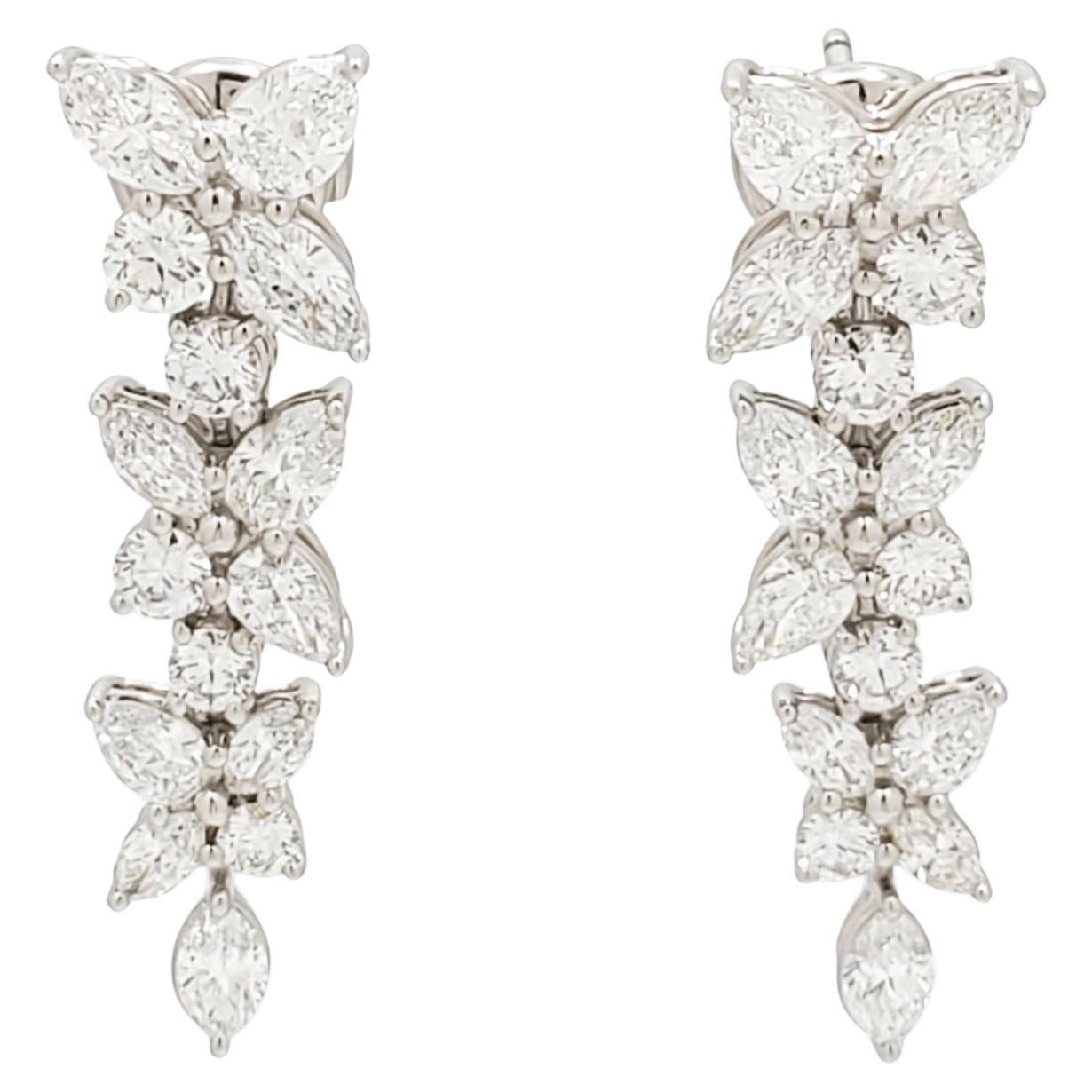 Tiffany & Co. 'Victoria Mixed Cluster' Diamond Drop Earrings