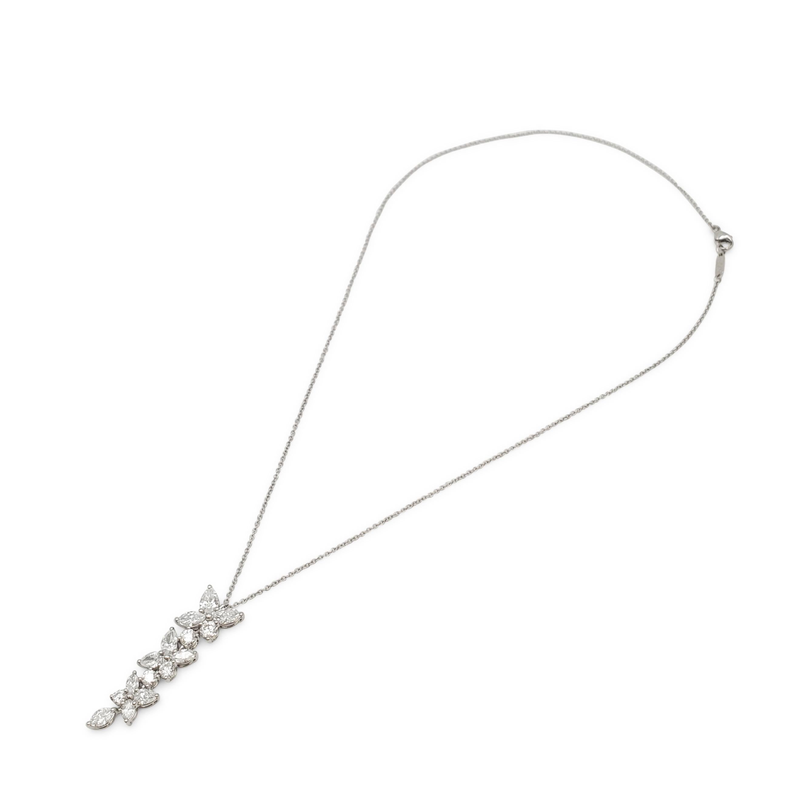Marquise Cut Tiffany & Co. 'Victoria Mixed Cluster' Diamond Pendant Necklace