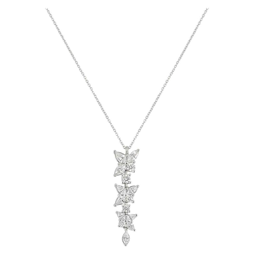 Tiffany & Co. Victoria Mixed Cluster drop necklace with diamonds