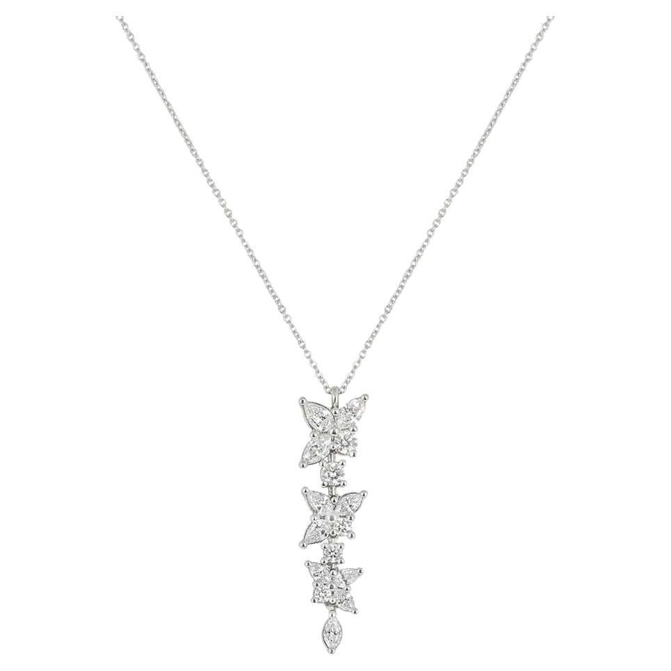 Tiffany & Co. Victoria Mixed Cluster drop necklace with diamonds
