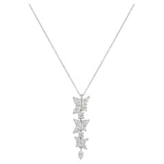 Tiffany & Co. Mixed Cluster-Tropfen-Halskette mit Diamanten, viktorianisch
