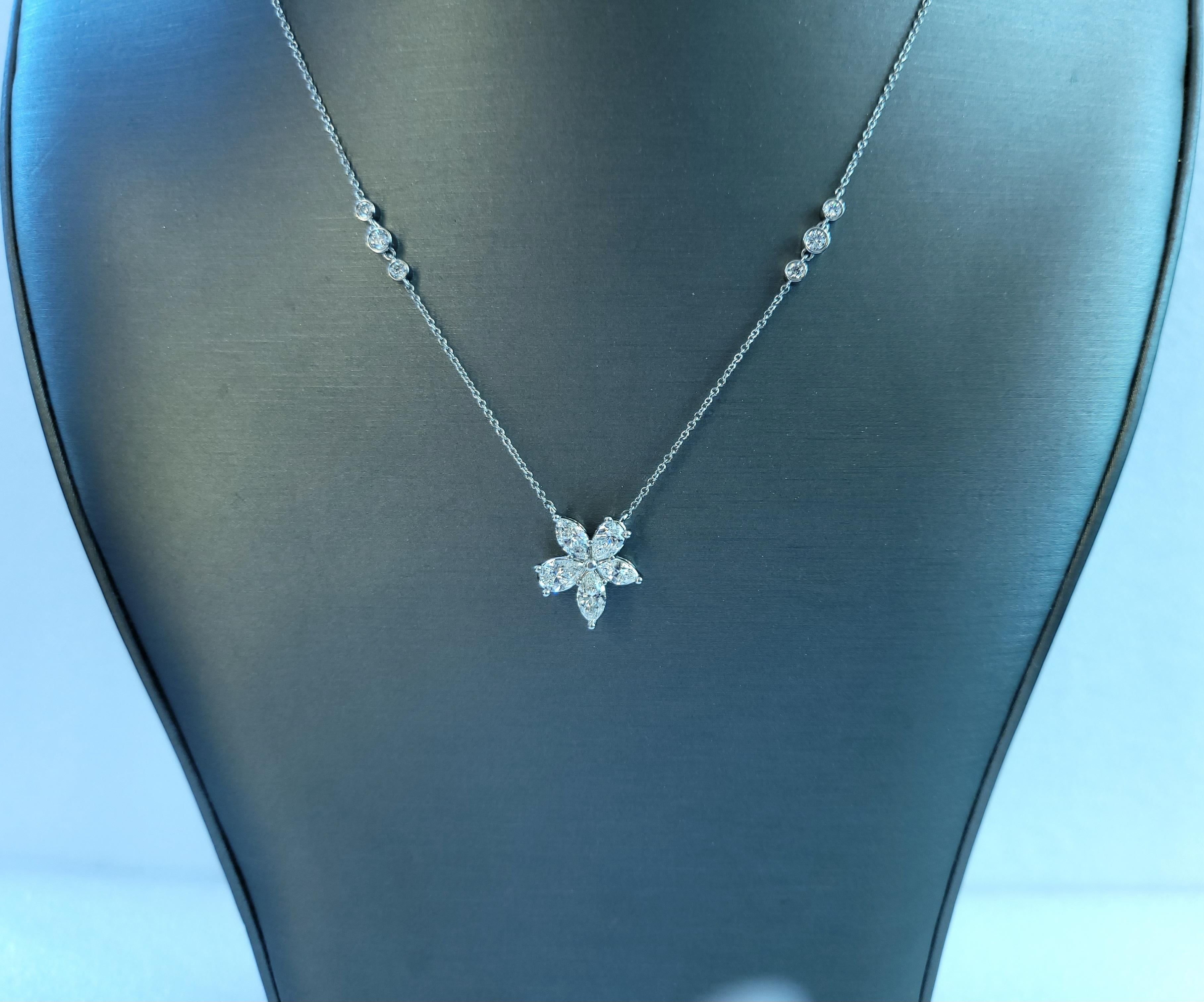 Tiffany & Co. Ciondolo a grappolo misto extra large sulla catena PT950 in vendita 2