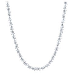 Tiffany & Co. Victoria Mixed Cluster Necklace in Platinum with Diamonds 15.83tcw