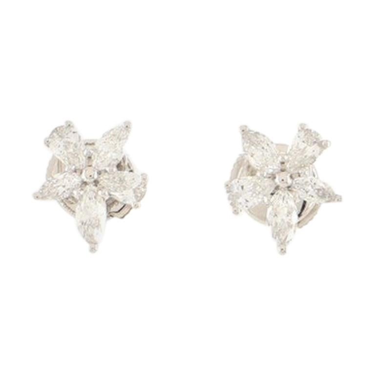 Tiffany and Co. Victoria Mixed Cluster Stud Earrings Platinum with Diamonds  Medium at 1stDibs | tiffany victoria earrings medium, tiffany victoria  mixed cluster earrings, tiffany and co victoria earrings