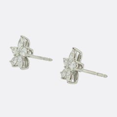 Tiffany & Co. Victoria Mixed Diamond Cluster Earrings