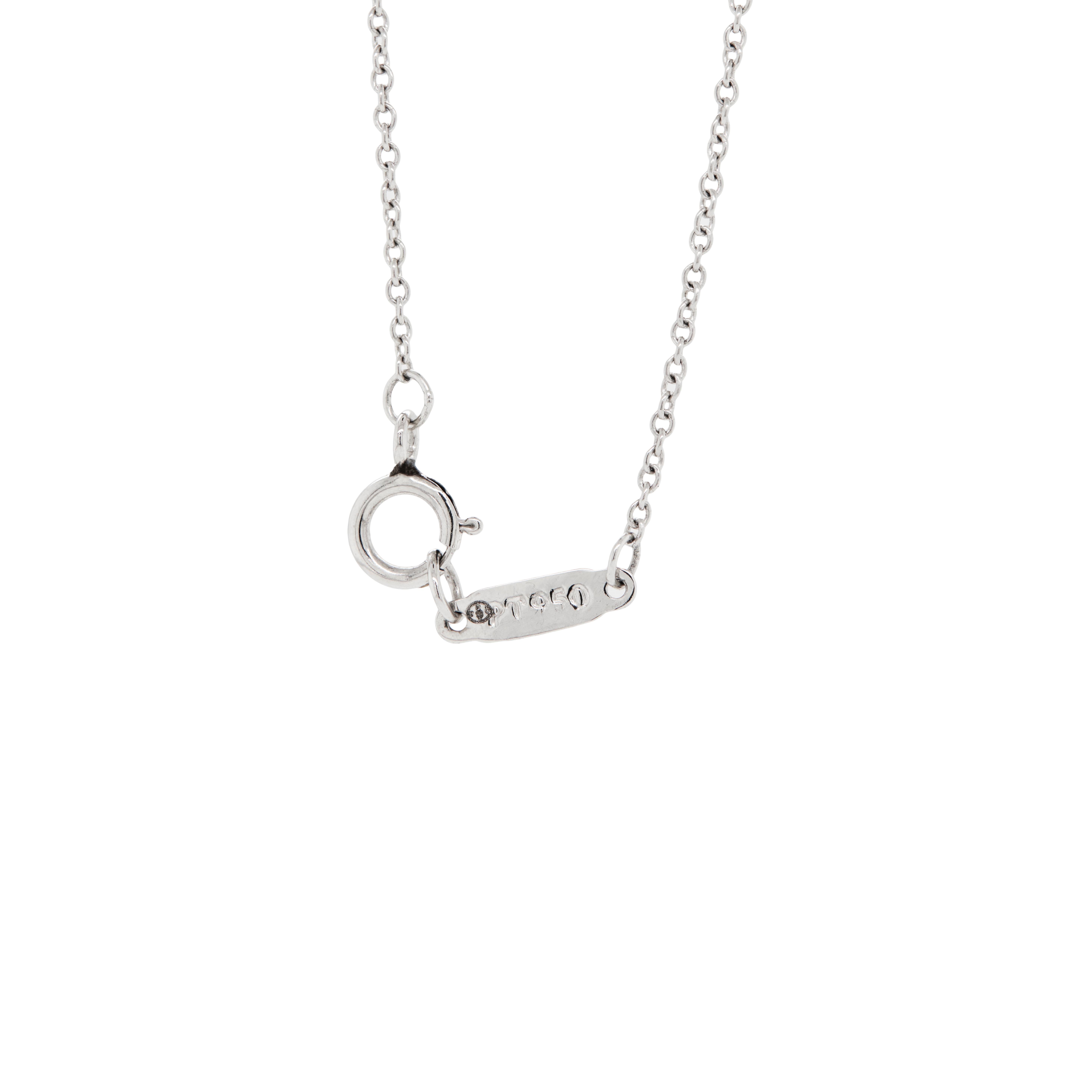 Modern Tiffany & Co Victoria Mixed Diamond Cluster Platinum Pendant Necklace For Sale