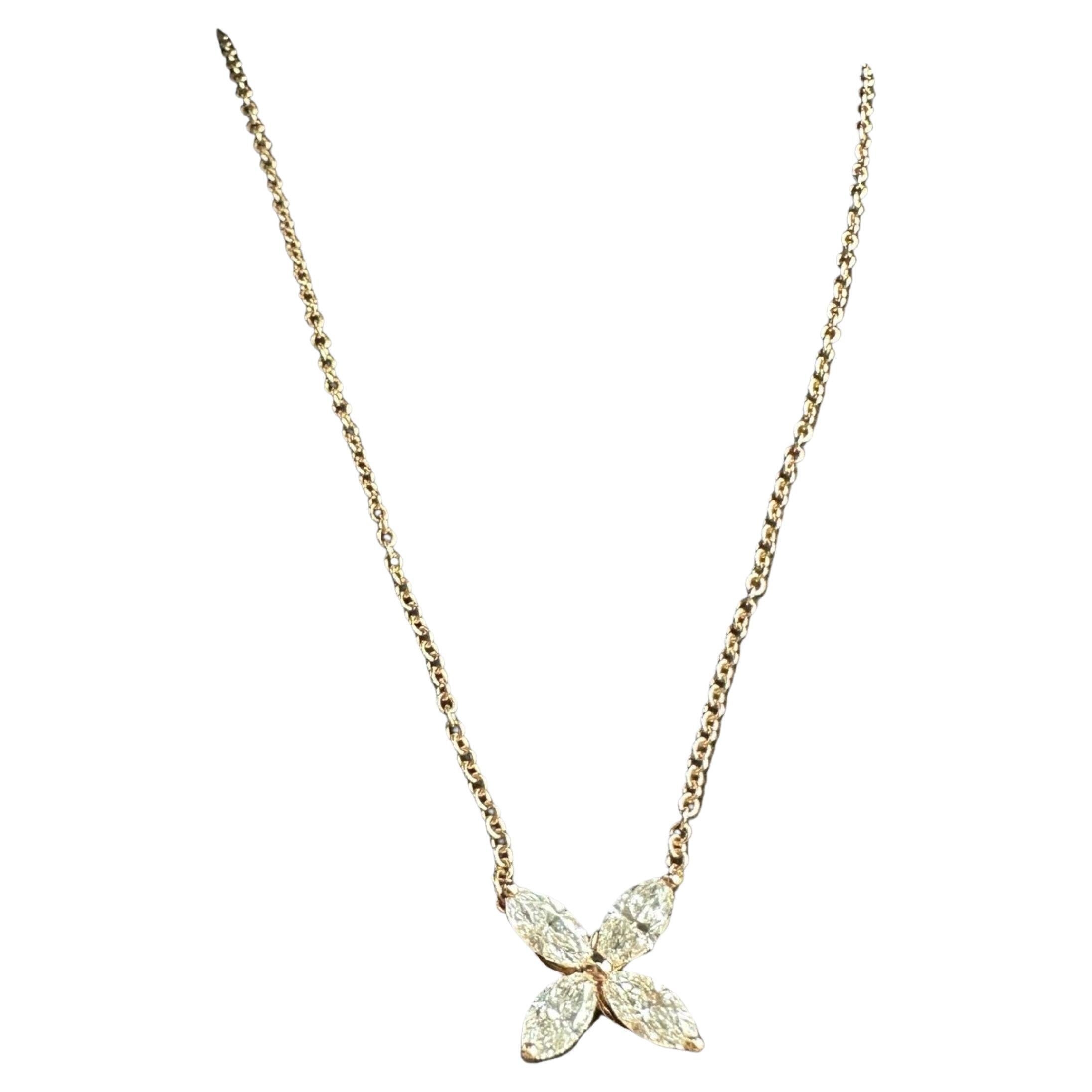 Tiffany Co Victoria necklace in rose 18k gold, medium