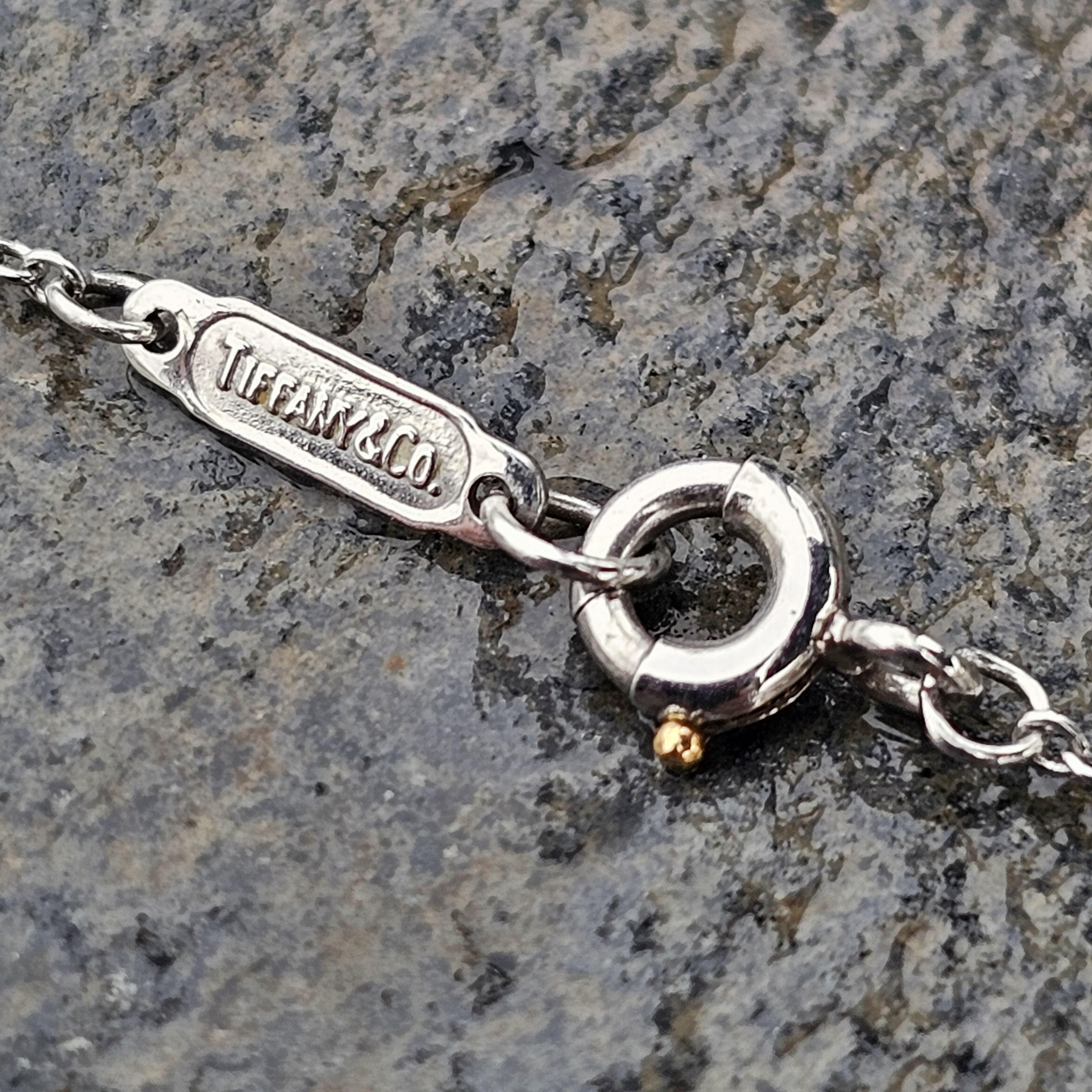 Tiffany & Co. Victoria Halskette mit Anhänger, Aquamarin Diamant Platin 16