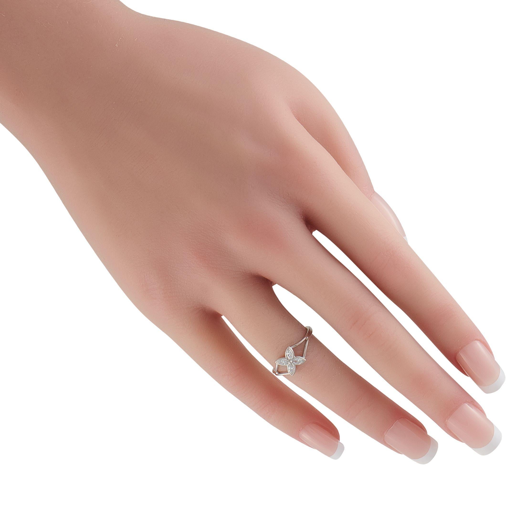 Tiffany & Co. Victoria Anillo marquesa de diamantes de 0,29 ct en platino TI05-071125 Corte marquesa en venta
