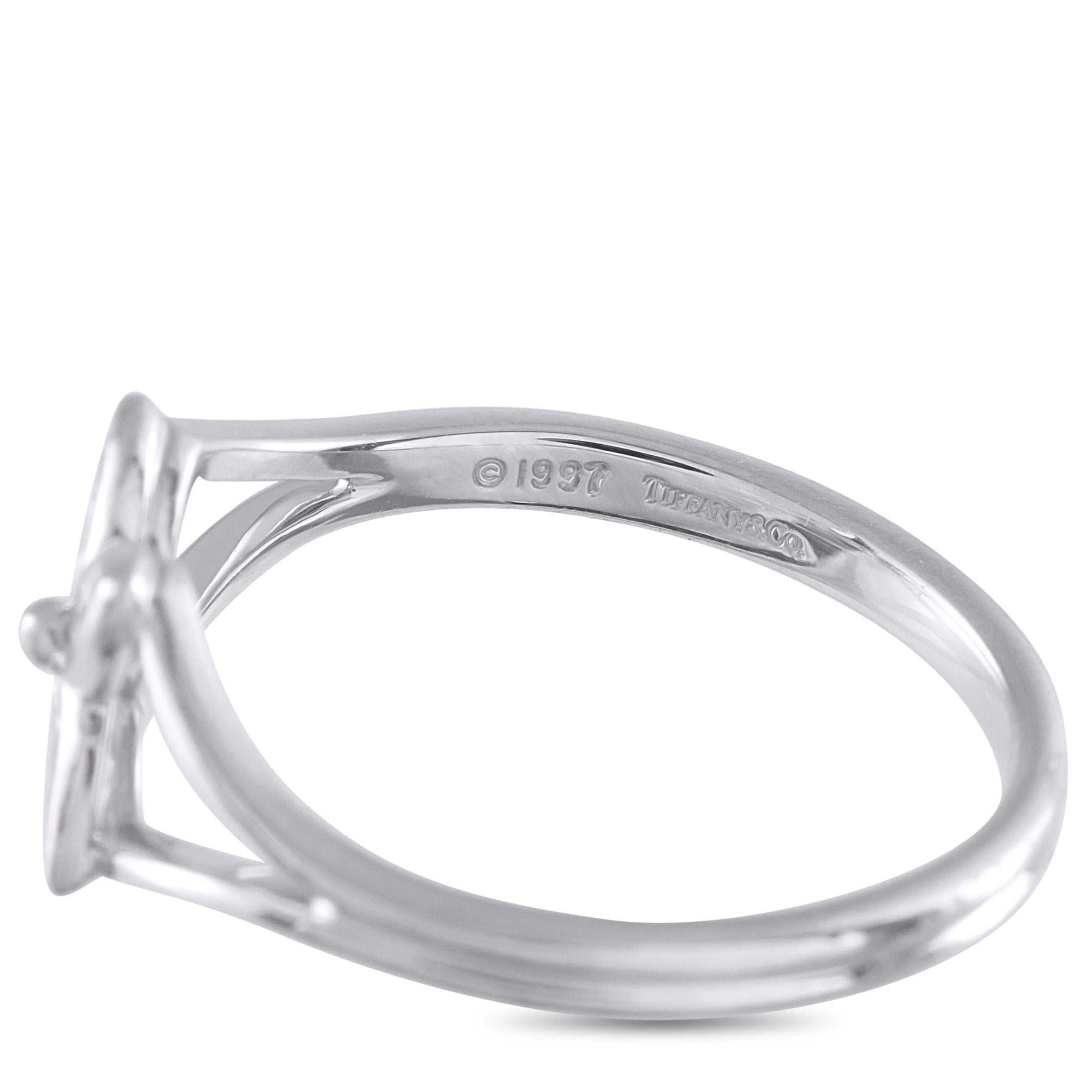 Tiffany & Co. Victoria Anillo marquesa de diamantes de 0,29 ct en platino TI05-071125 en Excelente estado para la venta en Southampton, PA
