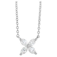 Tiffany & Co. Halskette mit Anhänger aus Platin mit 0,32 Karat Diamant