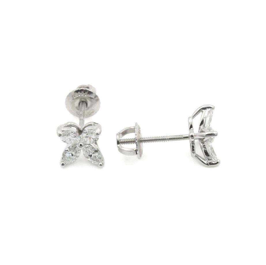 TIFFANY & Co. Orecchini Victoria in platino con diamanti da 0,64 carati in vendita 2