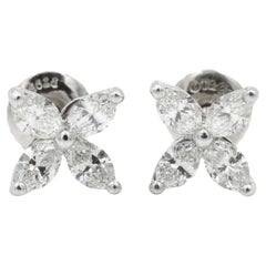 TIFFANY & Co. Victoria Platinum 0.64ct Diamond Earrings