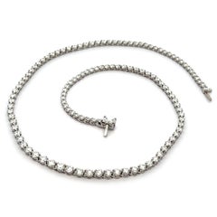 Tiffany & Co. Victoria Platinum 10.18ctw Diamond Graduated Tennis Necklace w Box